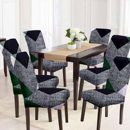 Pack of 6 Dining Chair Slip Geometric  Covers-image-65