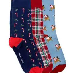 Men Pack of 3 Patterned Mid-Calf Length Socks-1