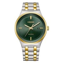 Men EcoDrive Axiom Green Dial 41 mm Watch - BM765457X-image-11
