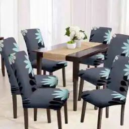 Pack of 6 Dining Chair Slip Covers Floral-image-52
