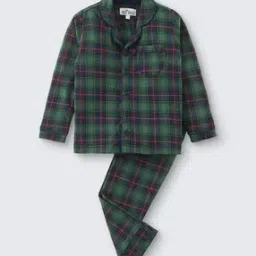 Men Checked Shirt & Pants Set-image-1