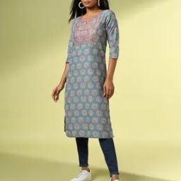 Women Printed Straight Kurta-image-18