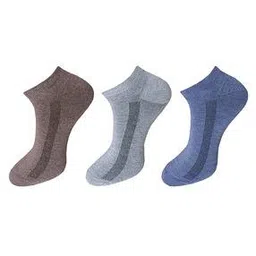 Pack of 3 Ribbed Ankle-Length Socks-picture-35
