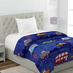 Printed Single Comforter with Microfiber Fill-11