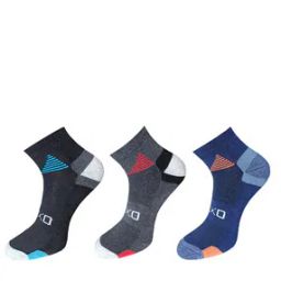 Men Pack of 3 Geometric Print Ankle-Length Socks-8