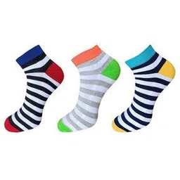Pack of 3 Striped Ankle-Length Socks-picture-13
