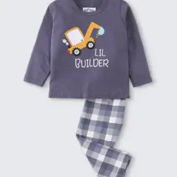 Boys Graphic Print T-Shirt & Pyjamas Set-image-37