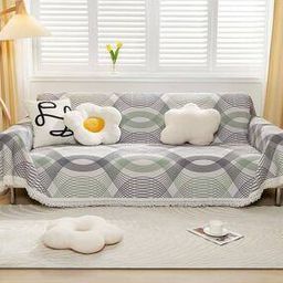 Geometric Print Sofa Cover-39
