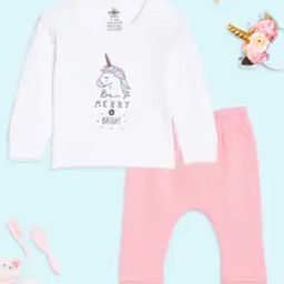 Infants Graphic Print T-Shirt & Pyjamas Set-image-81
