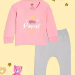Infants Typographic Print T-Shirt & Joggers Set-image-38