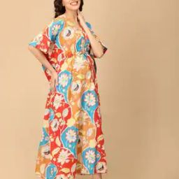 Women Printed Kaftan with Belt Accent-image-97