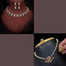 Women Ethnic Necklace And Earrings Set-image-72