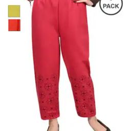 Pack of 3 Girls Floral Print Pyjamas with Elasticated Waistband-image-82