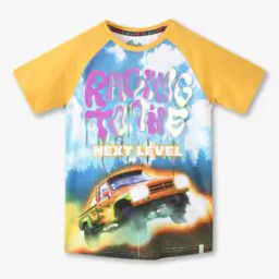 Boys Graphic Print Slim Fit Round-Neck T-Shirt-image-15