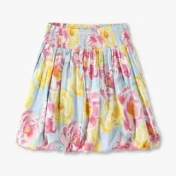 Girls Floral Print Peplum Skirt-picture-37