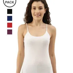 Pack of 5 Scoop Neck Strappy Camisoles-image-72