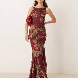 Women Floral Print Bodycon Dress-image-34