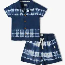 Boys Tie & Dye Printed Shirt Set-picture-41