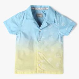 Boys Ombre Printed Relaxed Fit Shirt-0