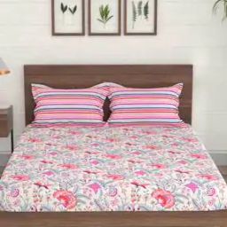 Morning Glory Cotton Fitted Bedsheet-image-62