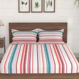 Morning Glory Cotton Fitted Bedsheet-image-59
