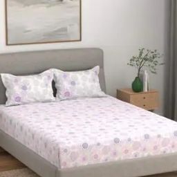 Lavender Cotton Bedsheet-image-5