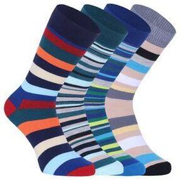 Pack of 4 Stripes Mid-Calf Length Socks-image-21