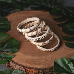 Women Hand Worked Designs Thread Bangles-image-30