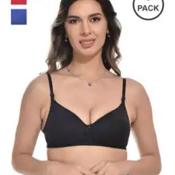 Women Pack of 3 Seamless Non-Wired Lightly-Padded Bras-image-90