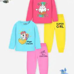 Girls Pack f 2 T-Shirts & Pyjamas Set-19