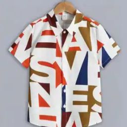 Boys Typographic Print Regular Fit Shirt-image-54