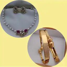 Women Gold-Plated Necklace & Earrings Set with Bangles-29