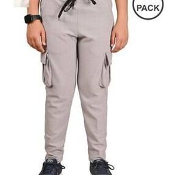 Boys Pack of 2 Slim Fit Track Pants with Cargo Pockets-image-87