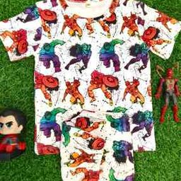 Quirky Print T-Shirt & Shorts Set-image-4