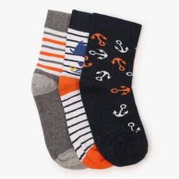 Pack of 3 Striped Antimicrobial Finish Socks-image-2