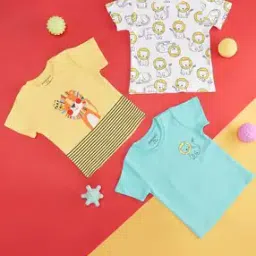 pantaloons baby Pack Of 3 Graphic T-Shirt with Round Neck-picture-42