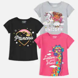 Pack of 3 Printed Round-Neck T-shirts-image-37