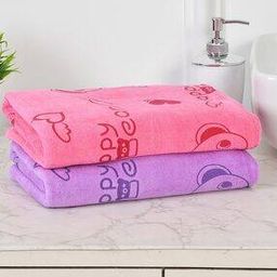 Set of 2 Printed Bath Towels 47" x 23"-image-40