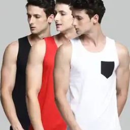 Pack of 3 Sleeveless Vests with Contrast Pocket-image-50