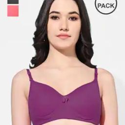 Women Pack of 3 Non-Wired Lightly-Padded Bras-picture-18