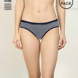 Women Pack of 6 Striped Cotton Briefs-picture-39