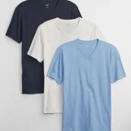 Regular Fit Pack of 3 V-Neck T-Shirts-image-33