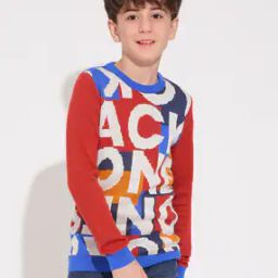 jack & jones Boy Typographic Print Round-Neck Sweater-picture-2