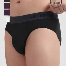 Men Pack of 5 Briefs with Brand Print Waistband-27