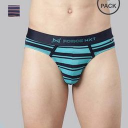 Men Pack of 2 Striped Briefs with Elasticated Waist-image-87
