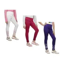 Pack of 3 Floral Print Leggings with Elasticated Waistband-image-107