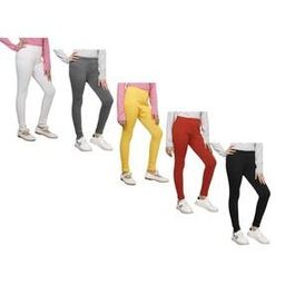 Pack of 5 Girls Leggings with Elasticated Waist-image-94