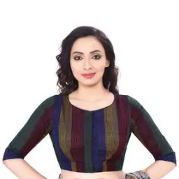Striped Front Open Blouse-8