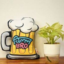 Chill Bro Beer Shaped Cushion 12" x 12"-38