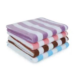 Set of 4 Striped Bath Towels 20" x 13"-42